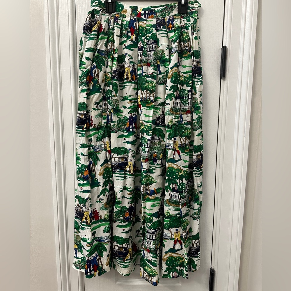 Vintage Rebecca Thomas Golf Theme Midi Skirt 6